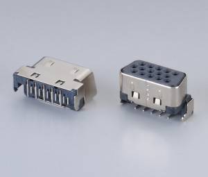  D-SUB连接器DB 15针内螺纹90°双列直插式 